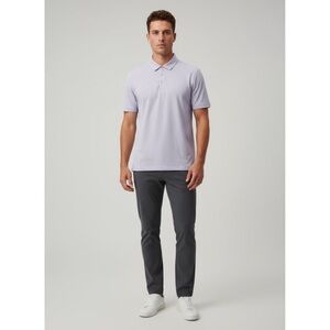 Lululemon Men’s Evolution Short Sleeve Light Purple Polo Shirt Large